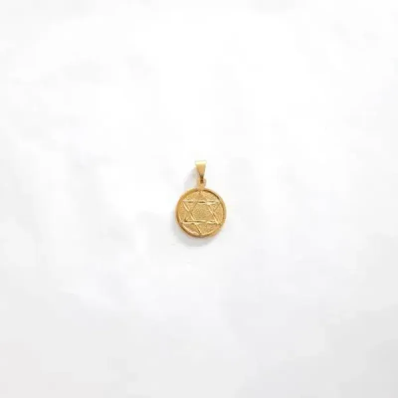 PINGENTE DOURADO ESTRELA DE DAVI
