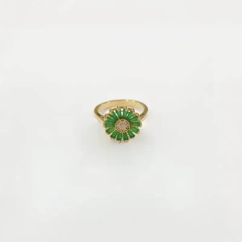 ANEL DOURADO TIPO PIZZA ESMERALDA