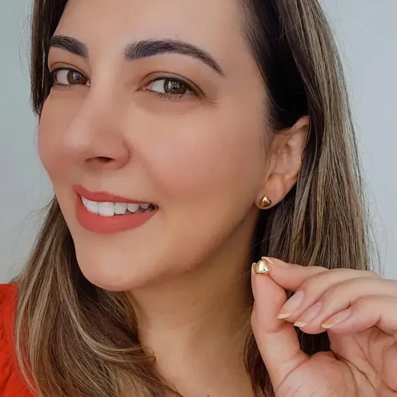 BRINCO CORAÇÃO BANHO OURO