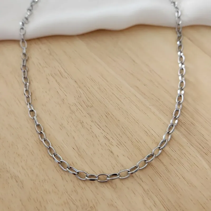 COLAR CART MASCULINO AÇO INOX 60CM
