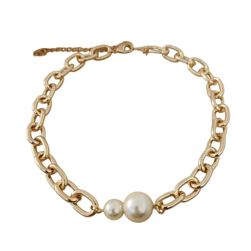 COLAR CHOKER ELOS DUAS PÉROLAS