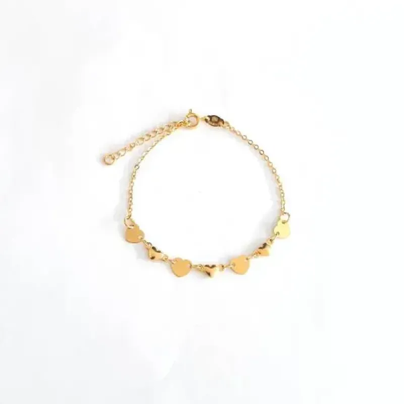 PULSEIRA DOURADA CORAÇÃO