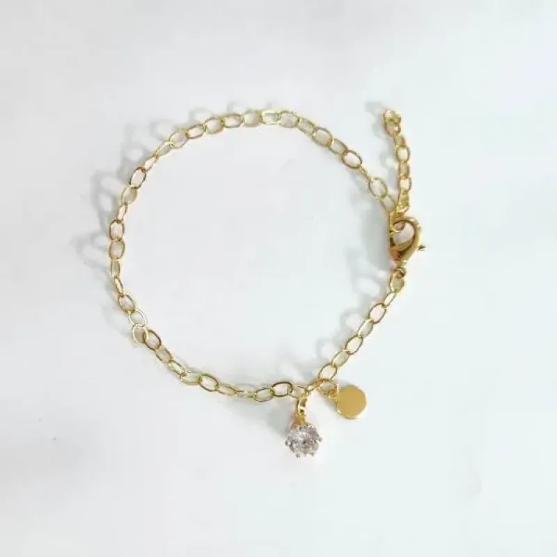 PULSEIRA DOURADA PINGENTES CRISTAL