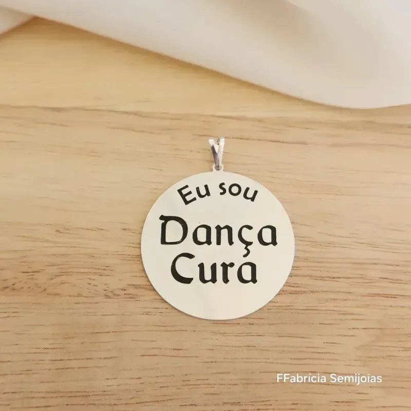 PINGENTE MANDALA EU SOU DANÇA CURA G- 4cm