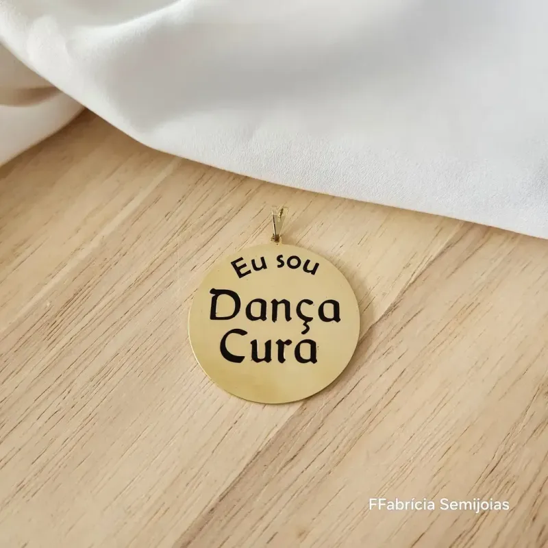 PINGENTE MANDALA EU SOU DANÇA CURA G- 4CM