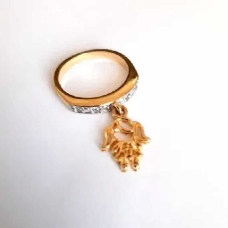ANÉL DOURADO PINGENTE MENINA