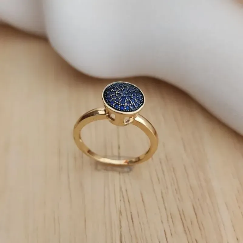 ANEL MICROZIRÔNIAS AZUL