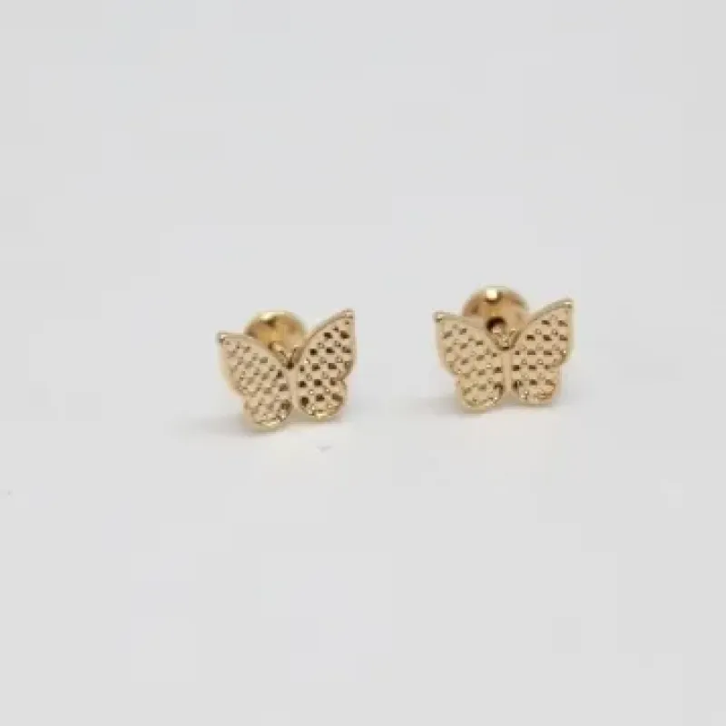 BRINCO DOURADO BORBOLETA TRABALHADA TARAXA BABY