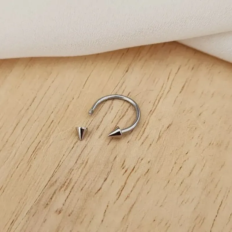 BRINCO PIERCING AÇO INOX PONTIAGUDO