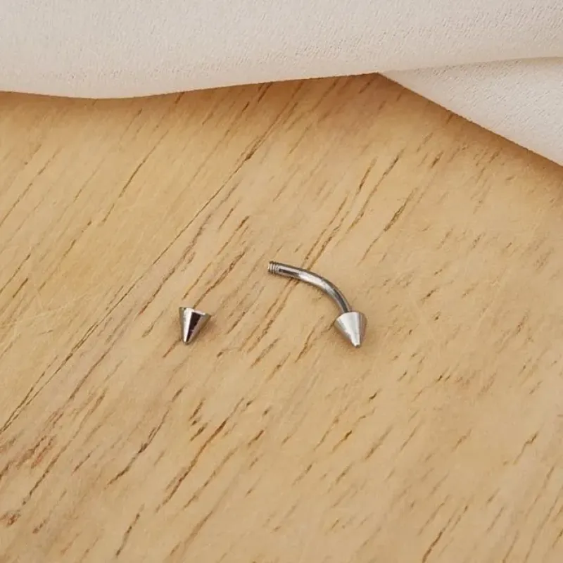 BRINCO PIERCING AÇO INOX PONTIAGUDO