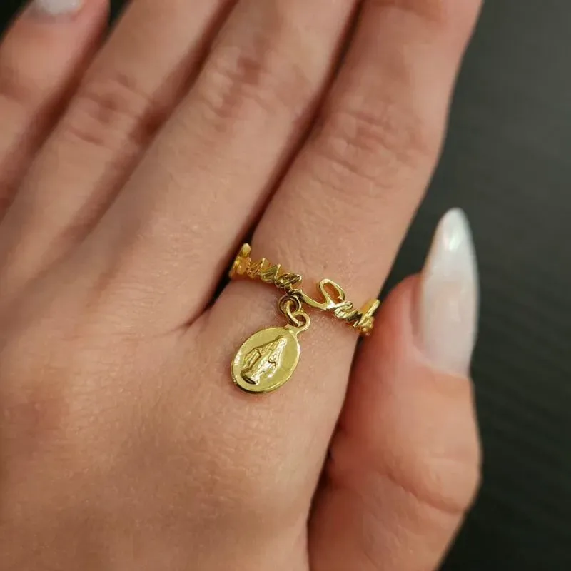 ANEL DOURADO NOSSA SENHORA DAS GRAÇAS
