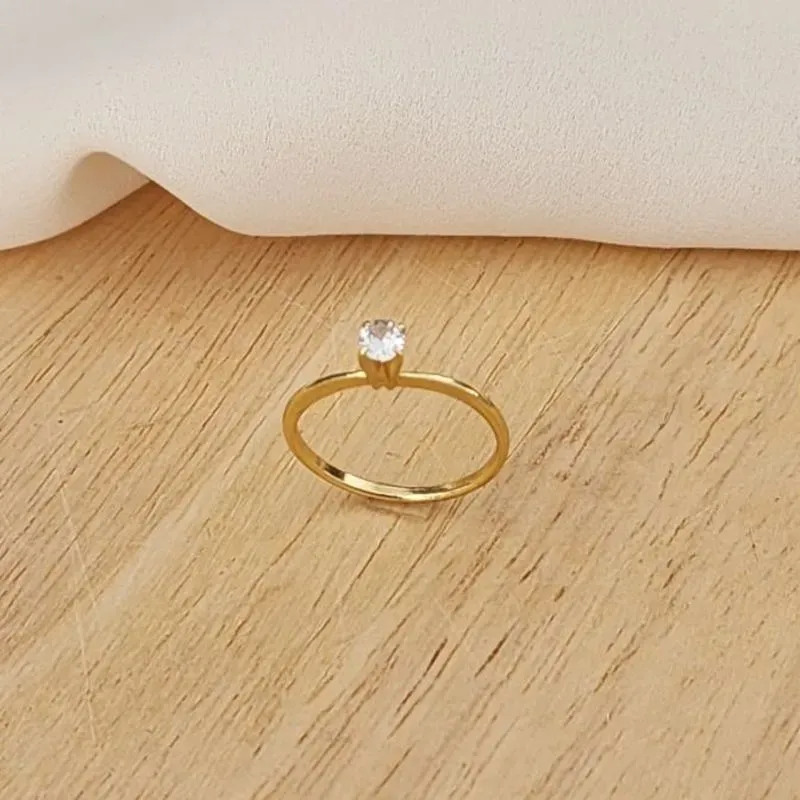 ANEL DOURADO SOLITÁRIO