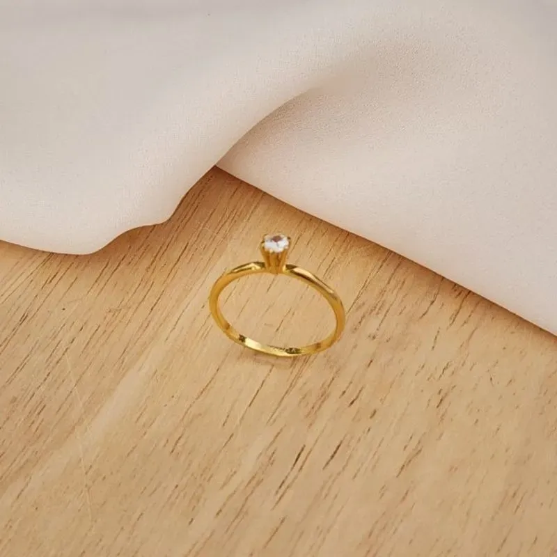 ANEL DOURADO SOLITÁRIO