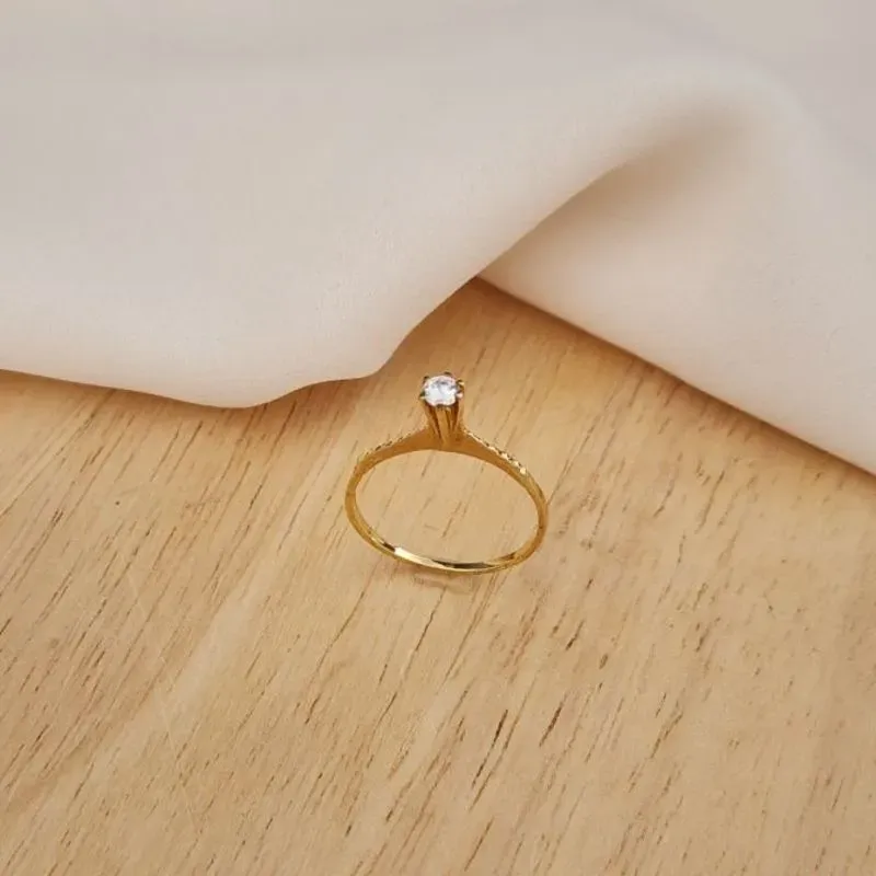 ANEL DOURADO SOLITÁRIO