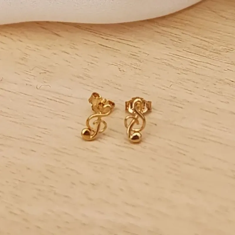 BRINCO DOURADO CLAVE DE SOL - MÚSICA