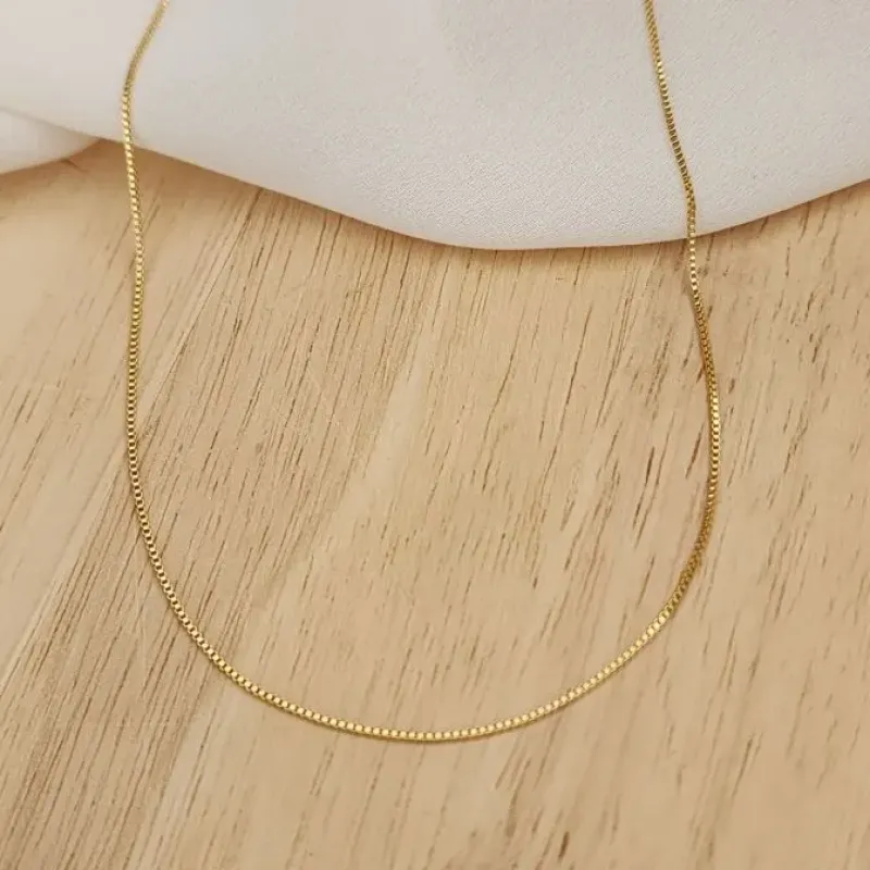 COLAR DOURADO CORRENTE VENEZIANA MÉDIA