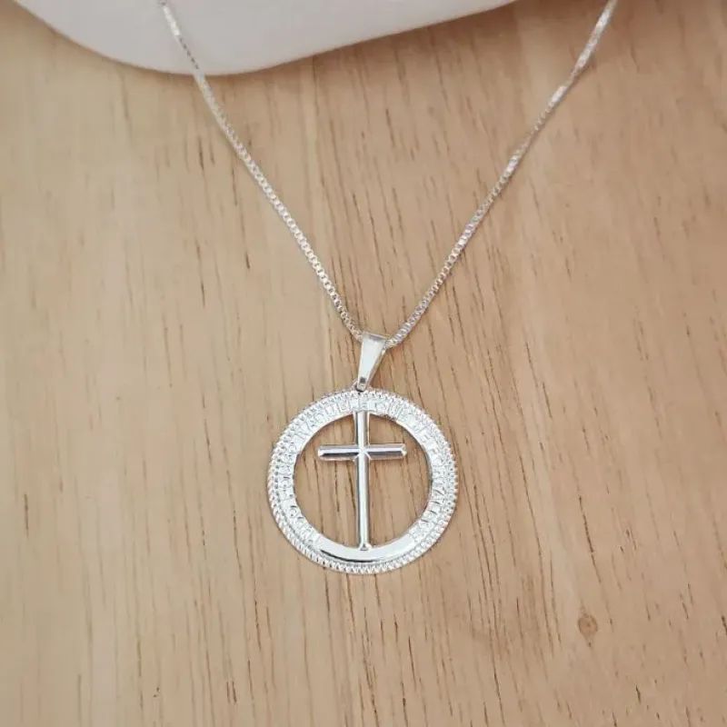 COLAR VENEZIANA PINGENTE TUDO POSSO NAQUELE QUE ME FORTALECE