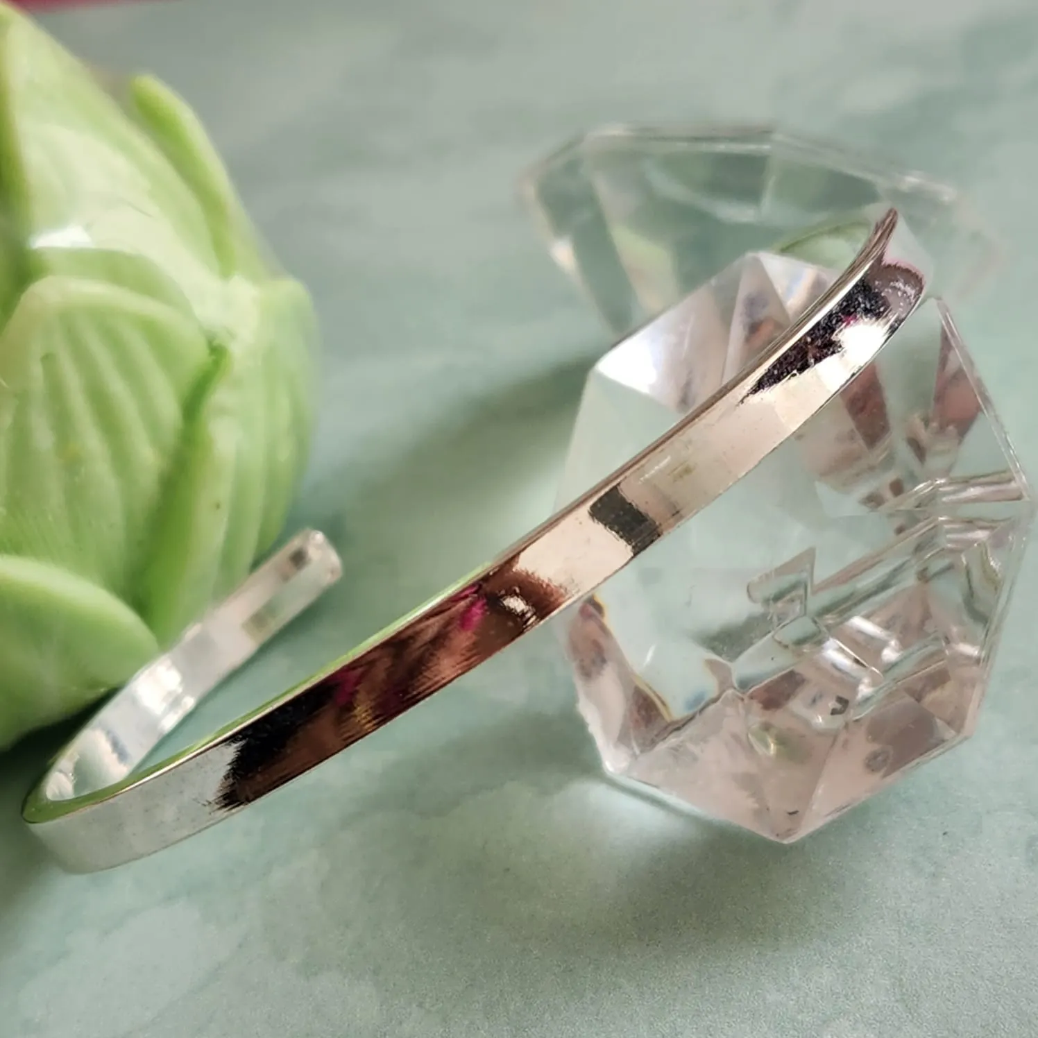 BRACELETE BANHO PRATA TUBO QUADRADO