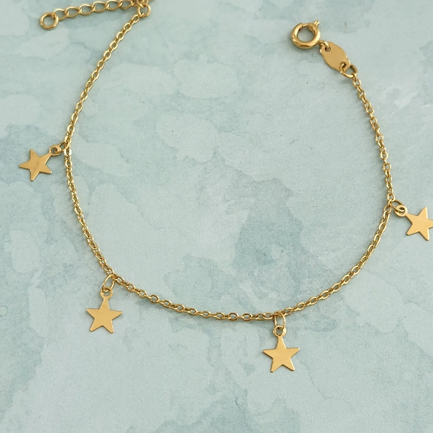 PULSEIRA PINGENTES ESTRELA 18CM