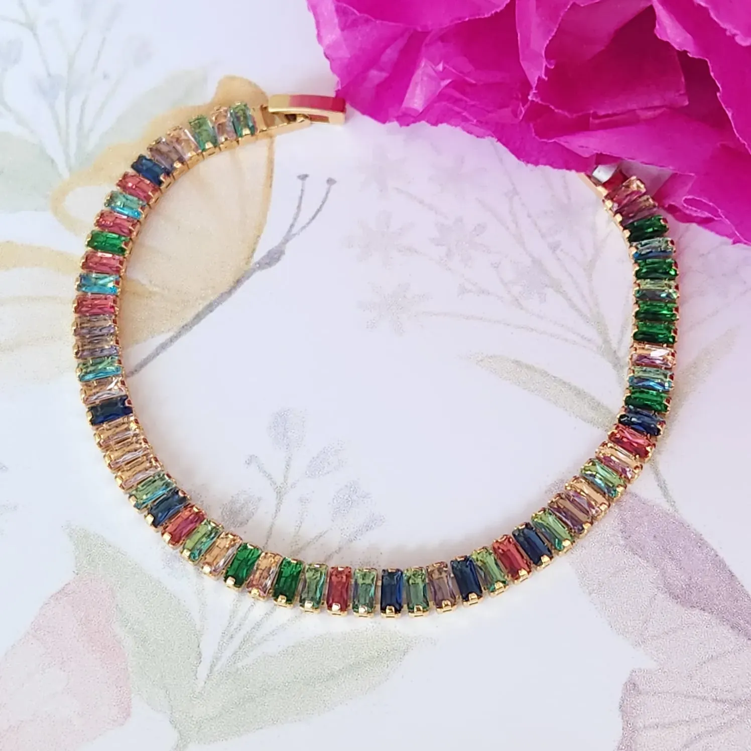 PULSEIRA RIVIERA ZIRCÔNIAS COLORIDAS