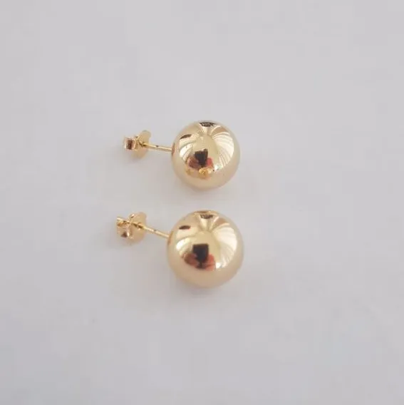 BRINCO DOURADO BOLA LISA BRILHANTE G
