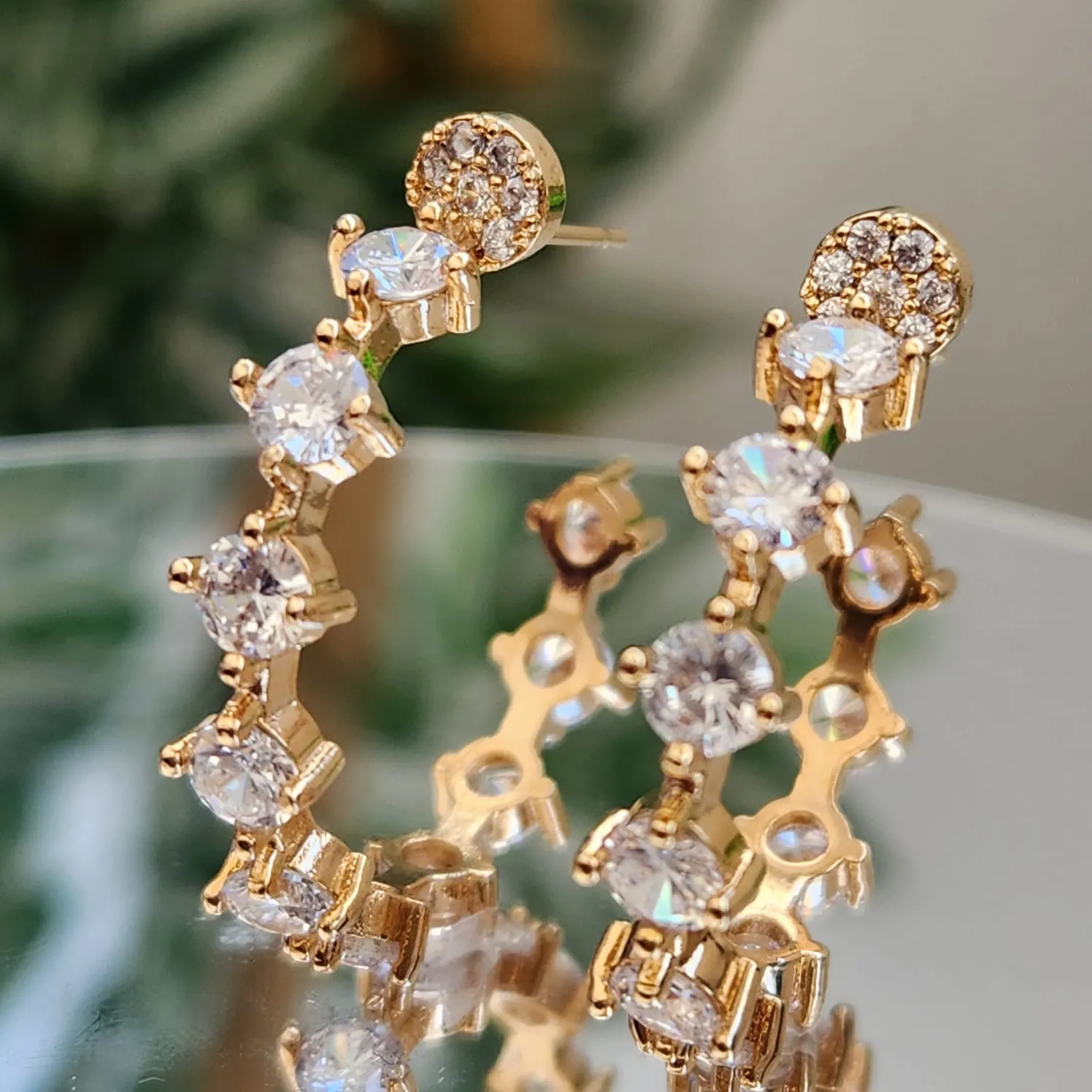 ARGOLA CRAVEJADA NAVETE CRISTAL