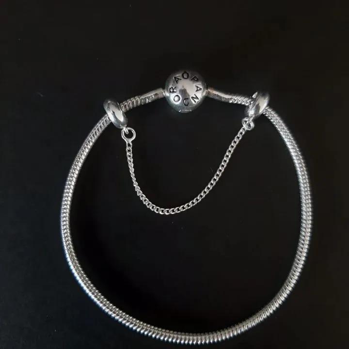 PULSEIRA PRATA 925  PANDORA COM SEPARADOR 18CM