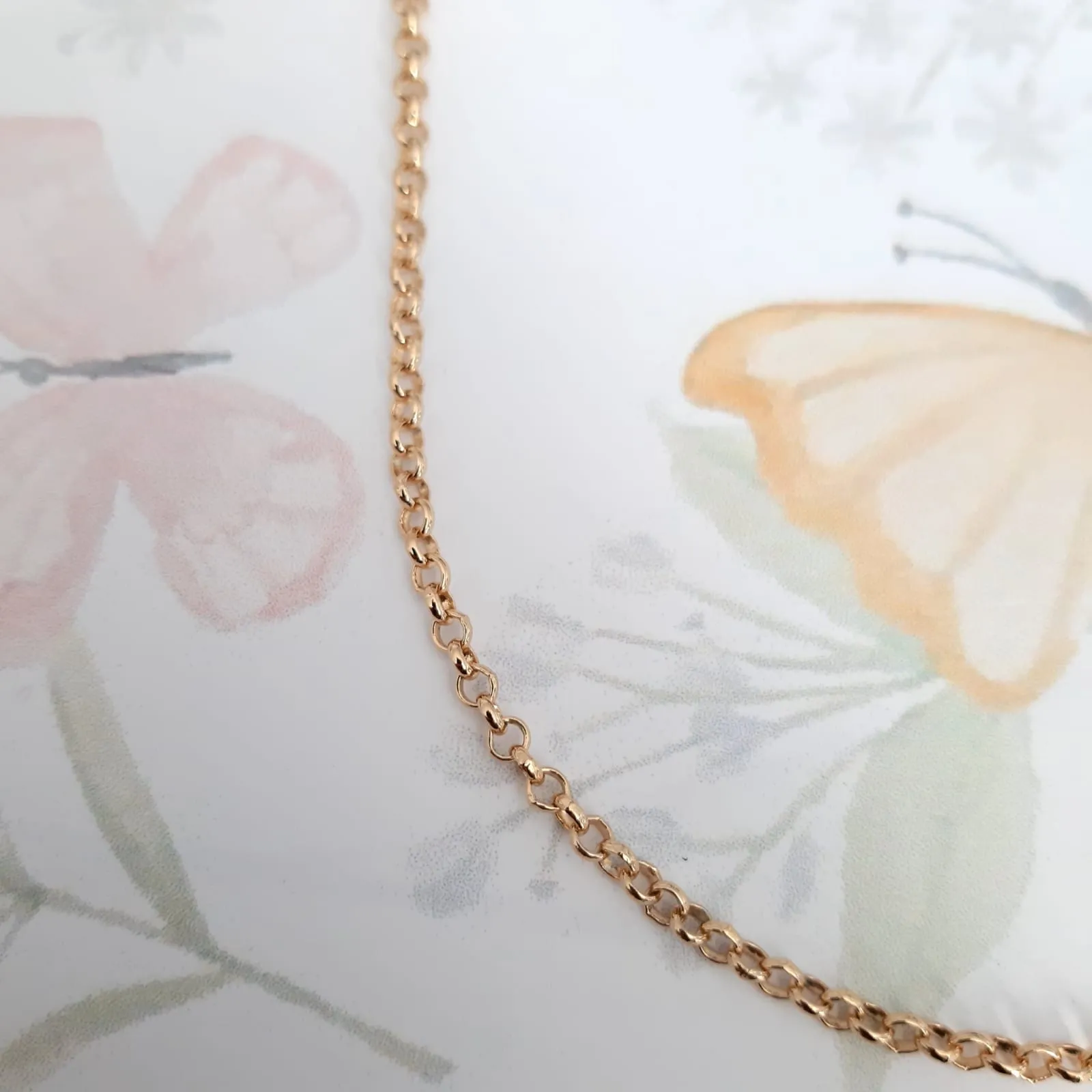 COLAR DOURADO ELO PORTUGUÊS PEQUENO 45CM + 5CM