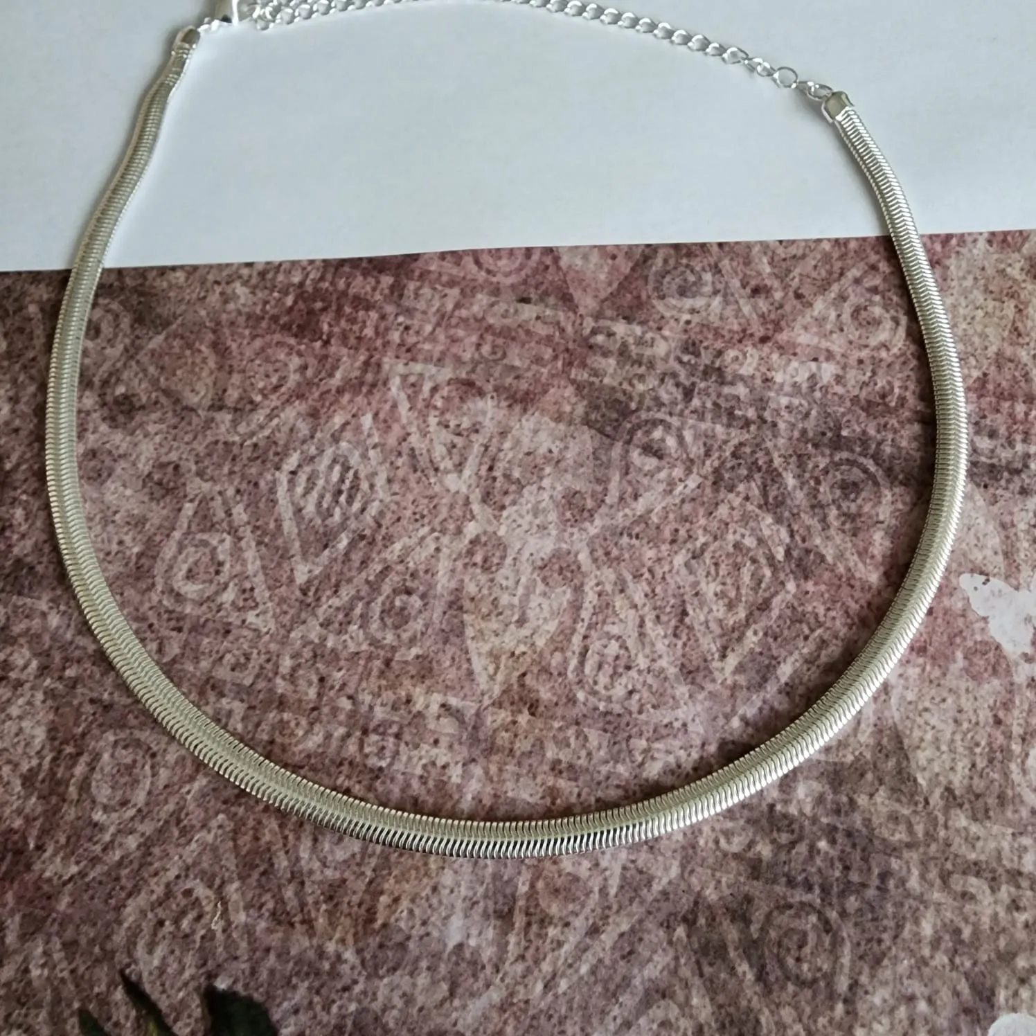 COLAR CHOKER BANHO PRATA MALHA