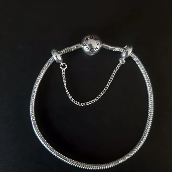 PULSEIRA PRATA 925  PANDORA COM SEPARADOR 18CM