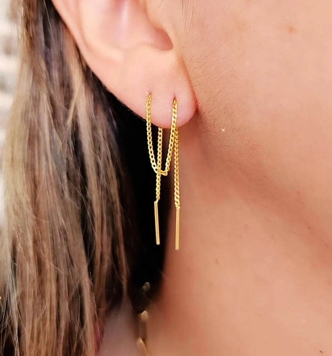 BRINCO DOURADO AGULHA