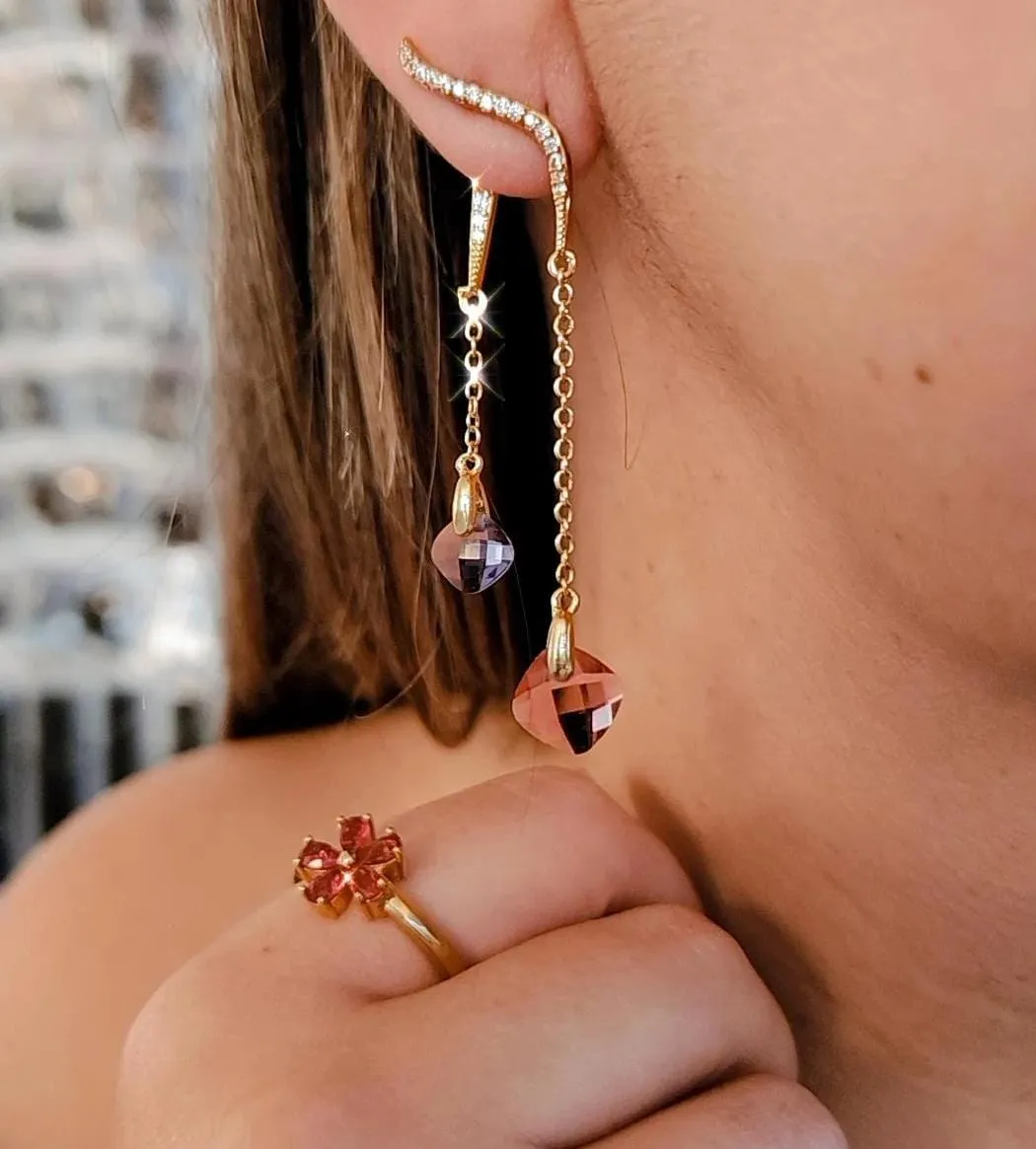 ANEL DOURADO FLOR RUBELITA