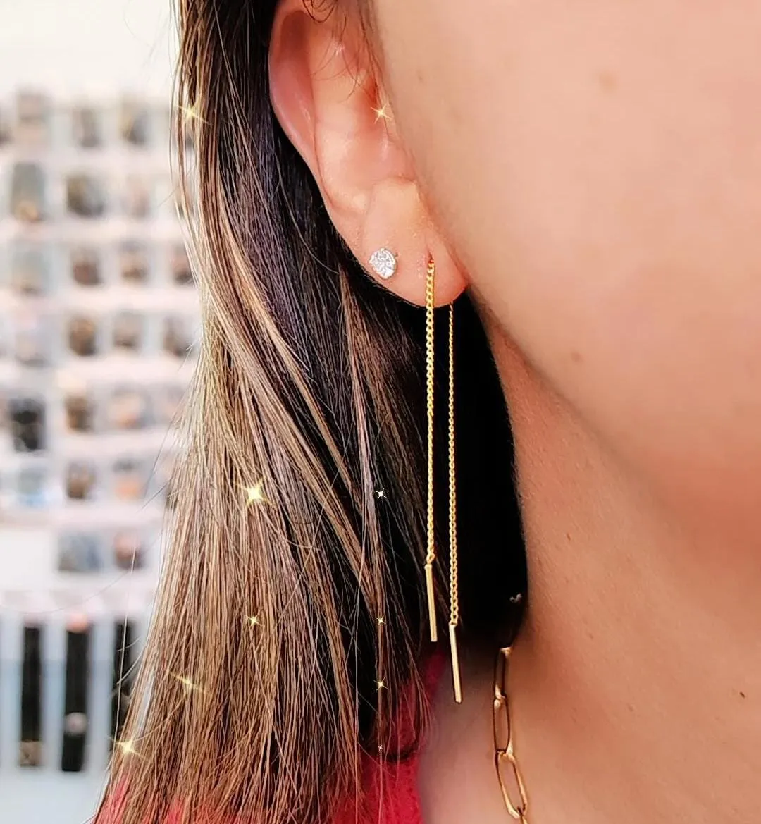 BRINCO DOURADO AGULHA