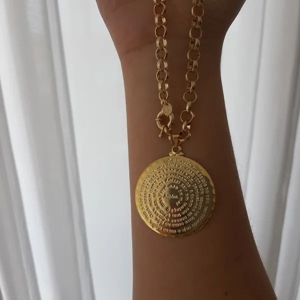 PINGENTE DOURADO PAI NOSSO