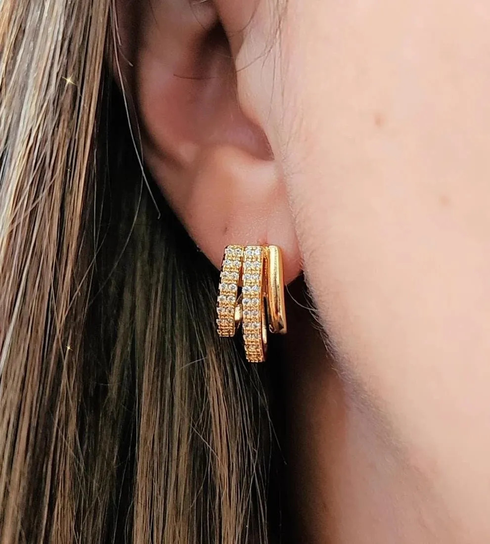 EAR CUFF DOURADO TRÊS FIOS