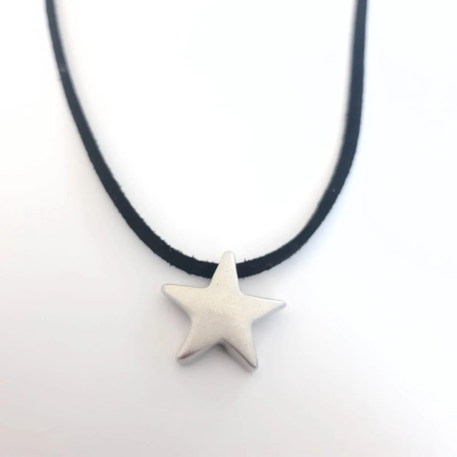 COLAR COURINHO PINGENTE ESTRELA BANHO DE PRATA