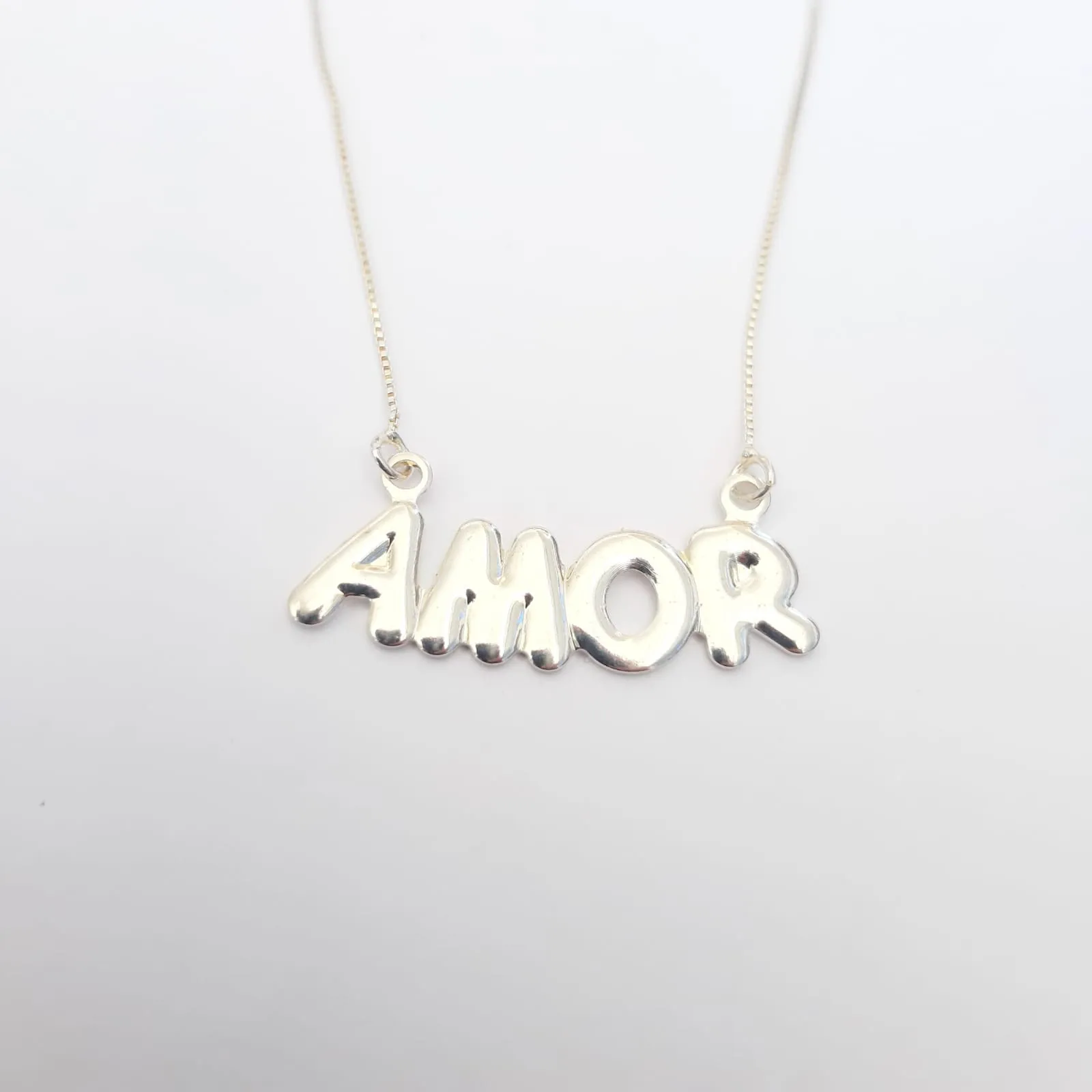 COLAR BANHO DE PRATA AMOR