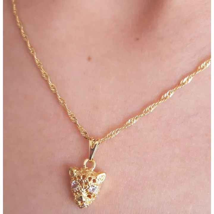 COLAR DOURADO PANTERA