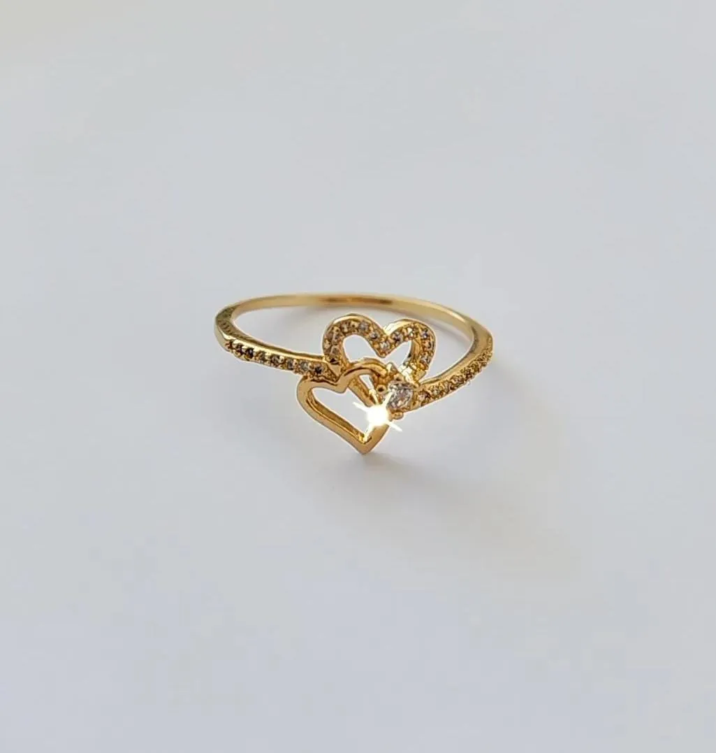 ANEL CORAÇÕES CRAJEVADO MICROZIRCÔNIAS CRISTAL