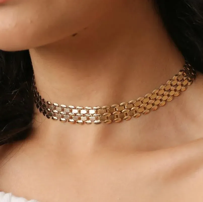 COLAR CHOCKER DETALHES 30CM + 10CM