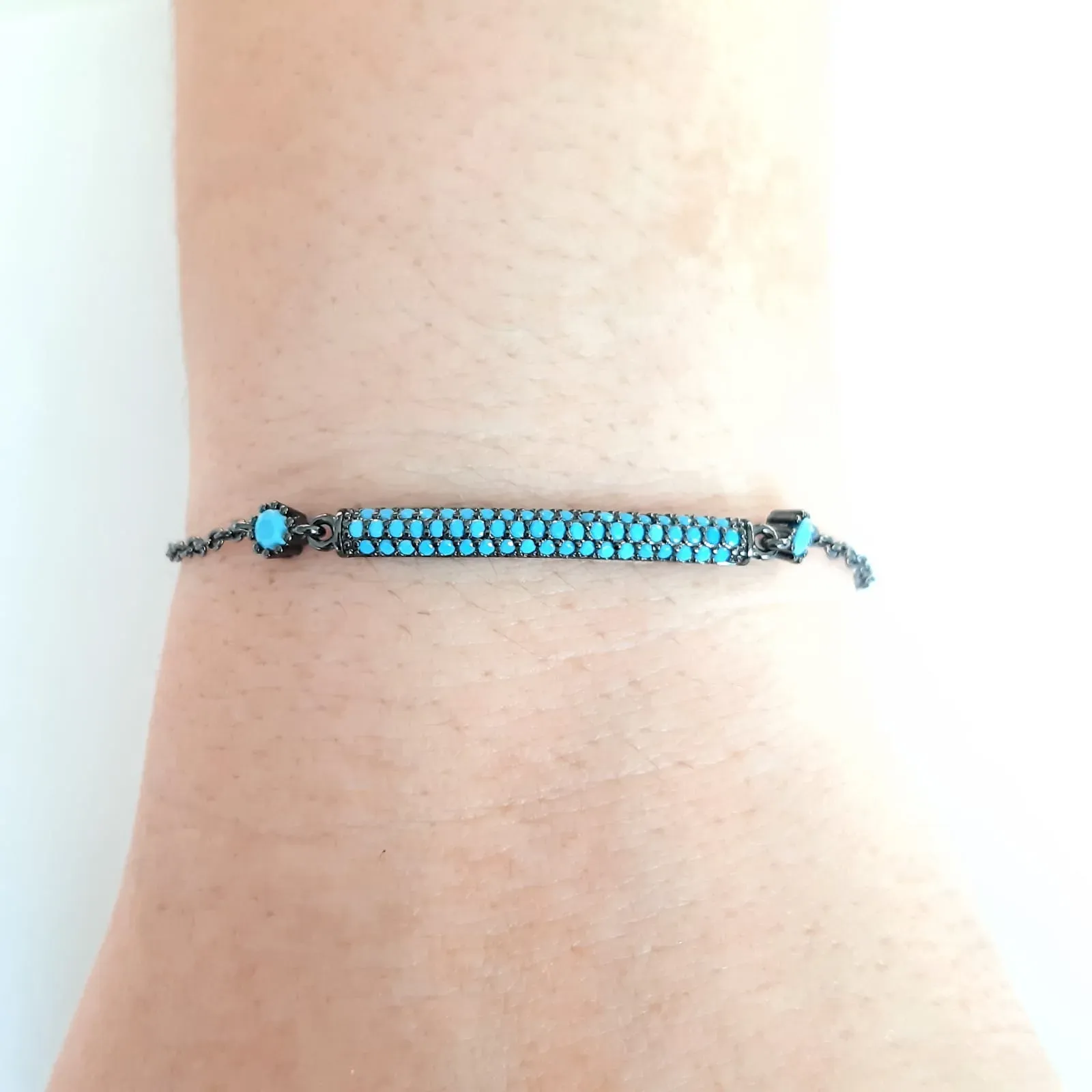 PULSEIRA CRAVAÇÃO PAVÊ RÓDIO NEGRO
