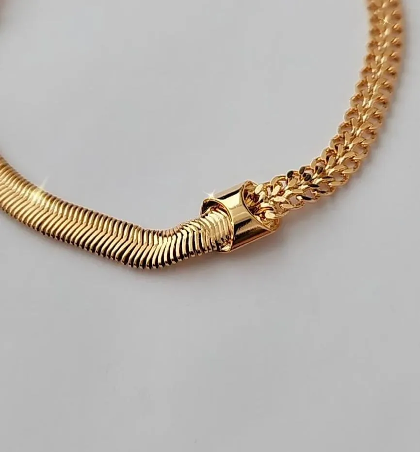 PULSEIRA DOURADA CORRENTE E MALHA