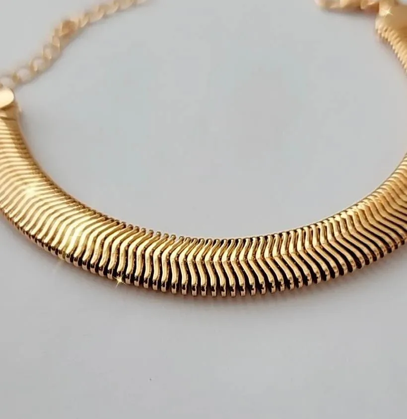 PULSEIRA DOURADA MALHA GROSA