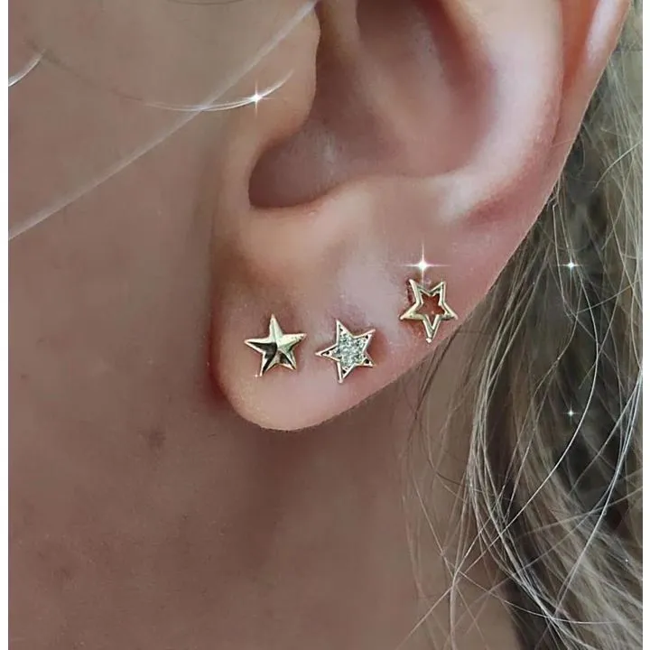 TRIO BRINCOS ESTRELA