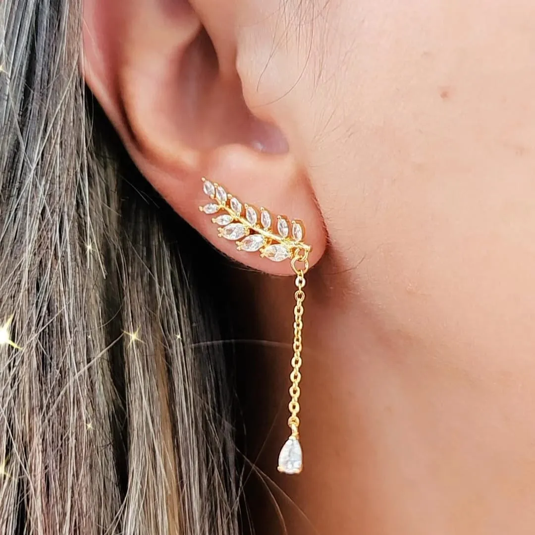 BRINCO EAR CUFF ASA COM FRANJA GOTA