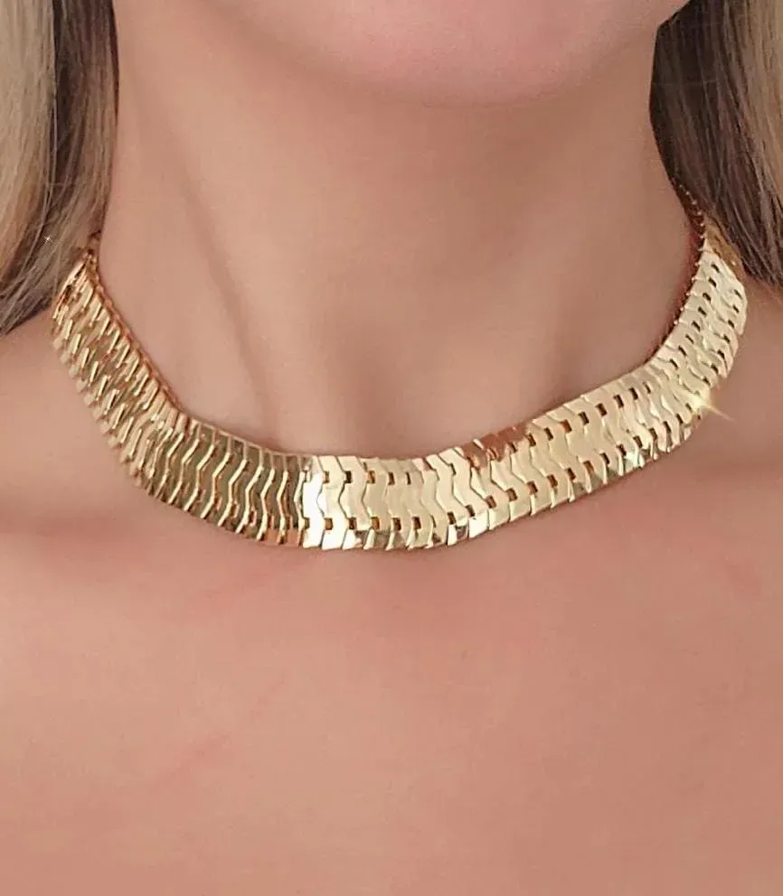 COLAR GARGANTINHA CHOKER LARGA 35 CM