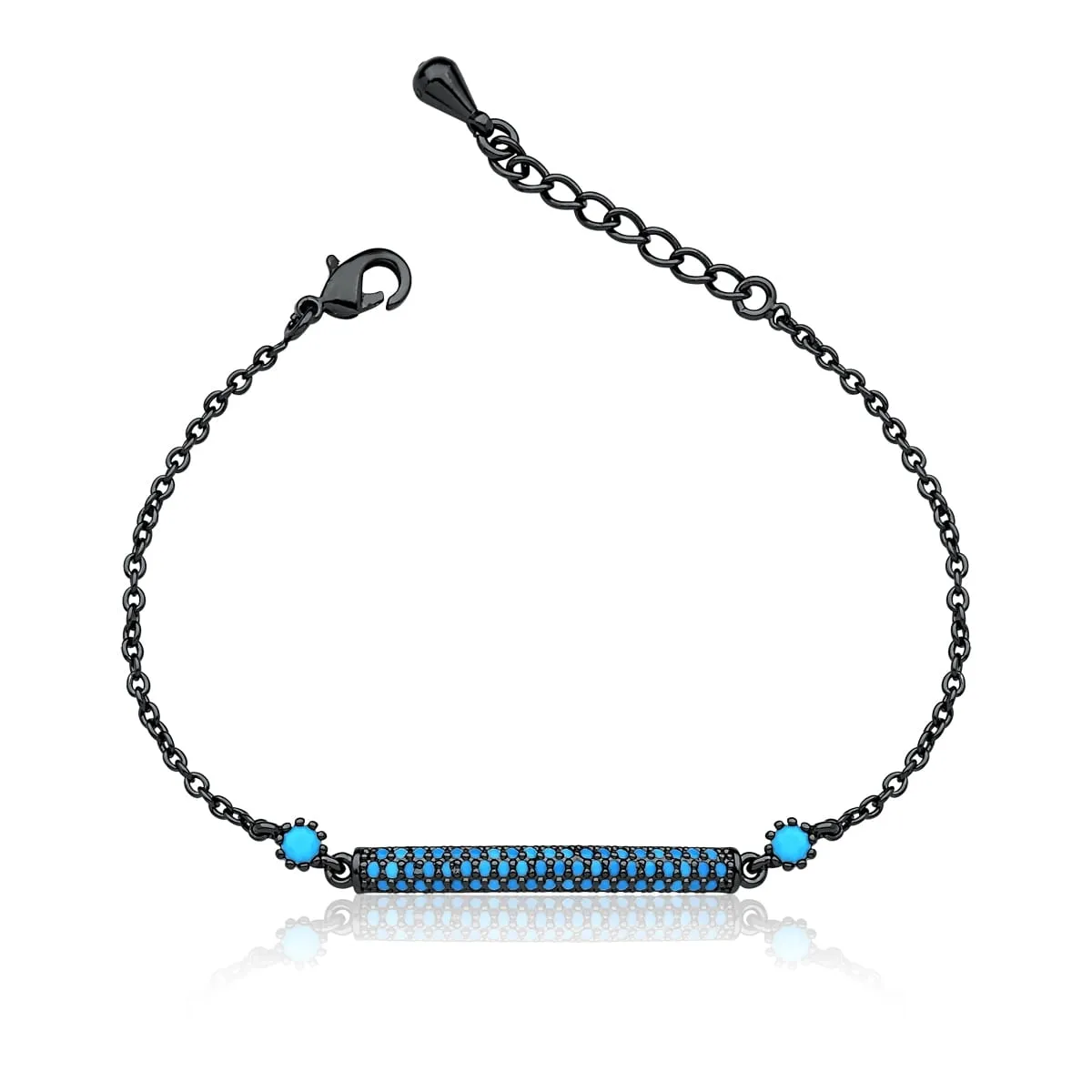 PULSEIRA CRAVAÇÃO PAVÊ RÓDIO NEGRO