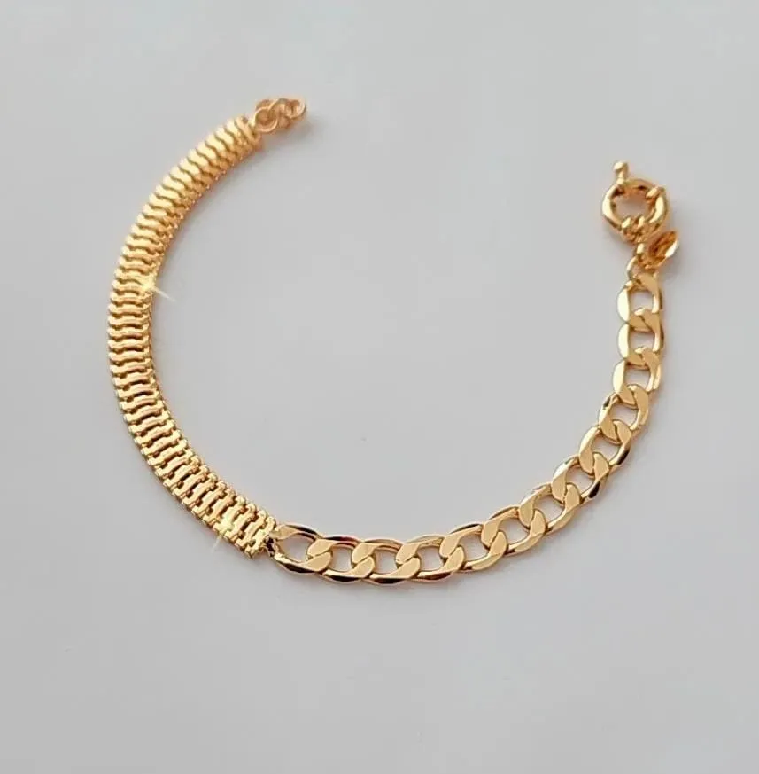 PULSEIRA DOURADA CORRENTE MAIS MALHA E FECHO BOIA