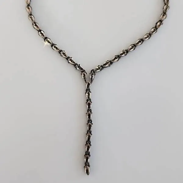 COLAR RÓDIO NEGRO ZRICÔNIAS CITRINO