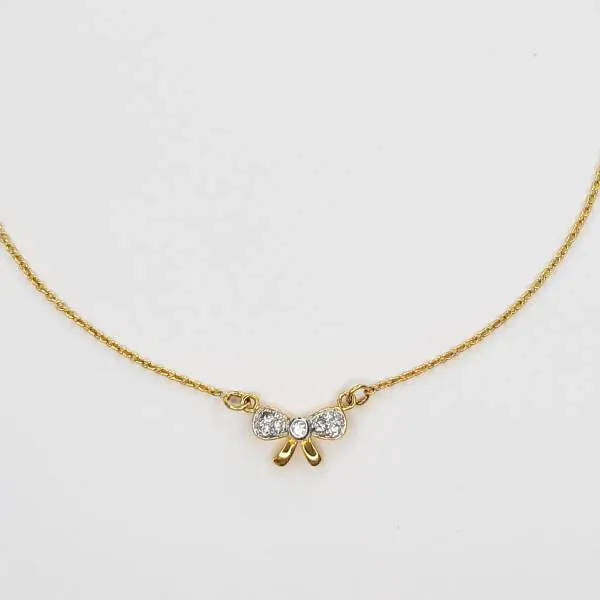 COLAR DOURADO PINGENTE LAÇO 41CM + 5CM